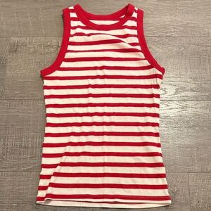 A New Day Red and White Striped Top